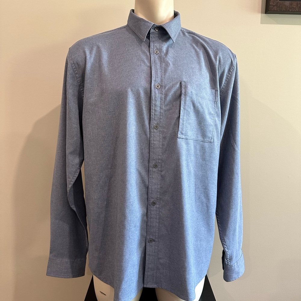 Karbon Blue Gray Button Down Shirt Men’s XL